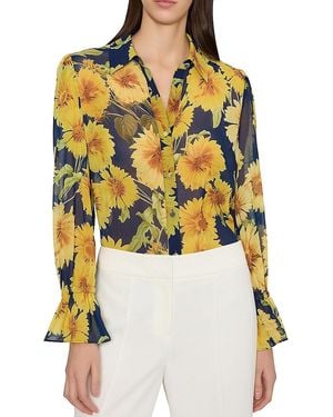 MILLY Lacey Sunflower Shirt - Yellow