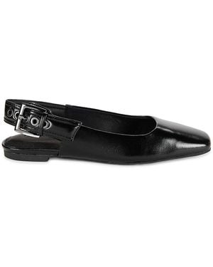 Sanctuary Katch Leather Slingback Court Shoes - Black