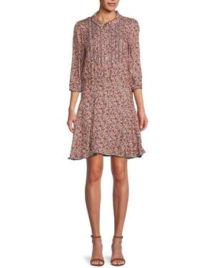 Zadig & Voltaire Raspail Floral A-Line Minidress - Pink