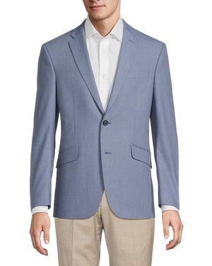 Kenneth Cole Sharkskin Two-Button Sport Coat - Blue
