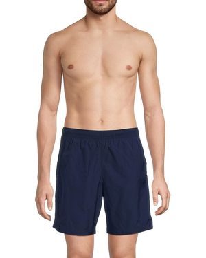 Alexander McQueen Selvedge Logo Swim Shorts - Blue