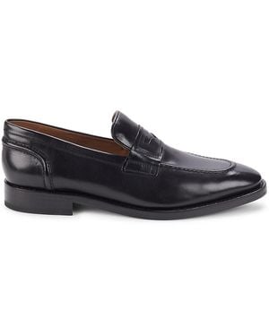 Allen Edmonds Eli Apron Toe Penny Loafers - Black