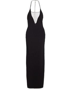 Galvan London Stella Crystal Maxi Dress - Black