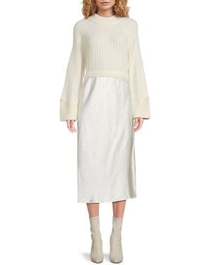 Design History Bea 2-in-1 Midi Jumper Dress - White
