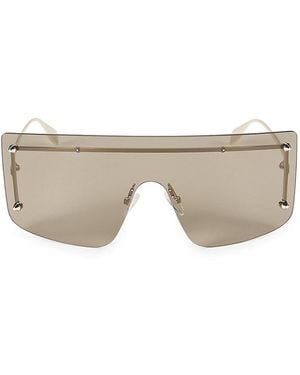McQueen 99Mm Rimless Shield Sunglasses - Natural