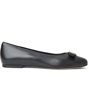 Bruno Magli Luce Bow Leather Ballet Flats - Black