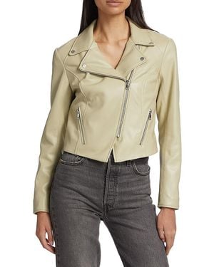 Lamarque Monica Faux Leather Biker Jacket - Gray