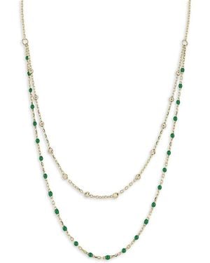 Saks Fifth Avenue 14K & Enamel Beaded Layered Necklace - Metallic