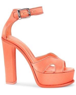 McQueen 127Mm Block Heel Platform Sandals - Pink