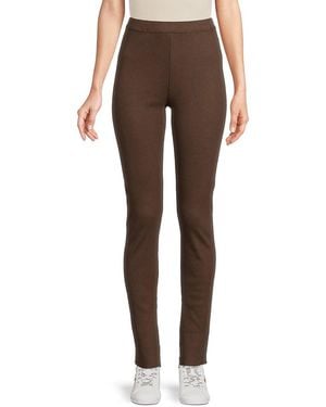 The Range Ribbed Leggings - Brown