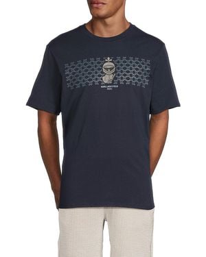 Karl Lagerfeld Graphic Cotton T-Shirt - Blue