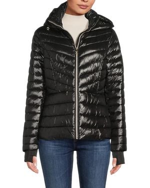 BCBGeneration Missy Chevron Quilted Jacket - Black