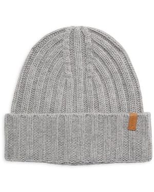 Vince Merino Wool & Cashmere Knit Beanie - Grey