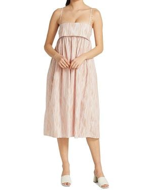 Matthew Bruch Babydoll Midi-Dress - Natural