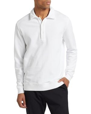 Saks Fifth Avenue Collection Cotton Long-sleeve Polo Shirt - White