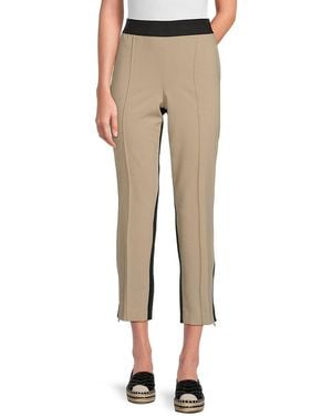 DKNY Two Tone Cropped Trousers - Natural