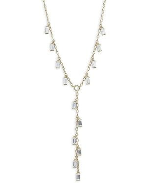 Adriana Orsini Veritas Shaky 18k Goldplated Sterling Silver & Cubic Zirconia Lariat - Metallic