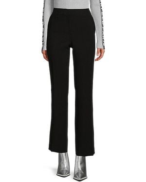 Karl Lagerfeld High Rise Solid Pants - Black