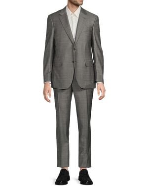 Canali Solid Wool Two-Button Modern-Fit Suit - Gray