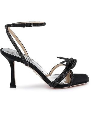 Badgley Mischka Effie 90Mm Crystal-Embellished Satin Sandal - Black