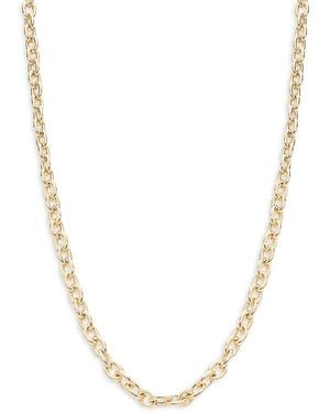 AllSaints Goldtone Bamboo Link Necklace/18" - Natural