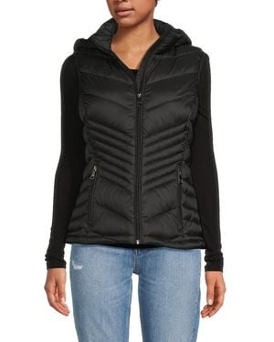 Calvin Klein Removable Hood Quilted Vest - Black