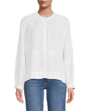 Rails Frances Linen-Blend Top - White