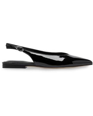Marc Fisher Gabra 10Mm Patent Leather Slingback Court Shoes - Black