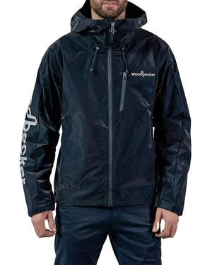Woodpecker Iridescent Waterproof Windbreaker - Blue