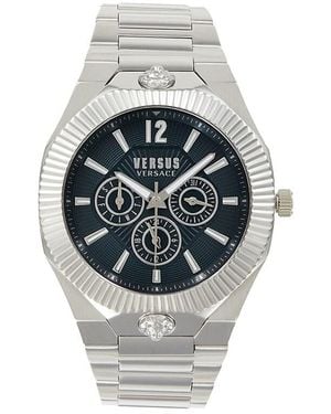 Versus Echo Park 42Mm Stainless Steel Multifunction Bracelet Watch - Grey