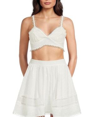 Peixoto Jasmine Cotton Bralette Top - White