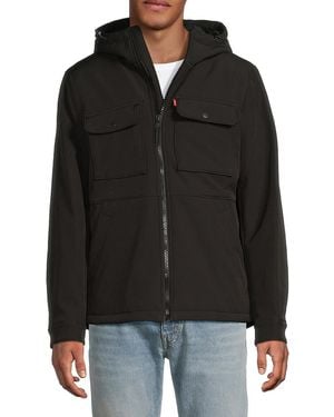 Levi's Hooded Soft Shell Jacket - Black