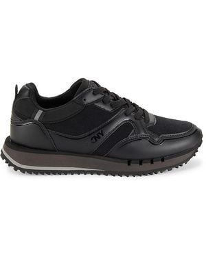 DKNY Mixed Media Sneakers - Black