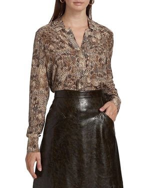 Kobi Halperin Snakeskin Blouse - Black