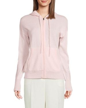 Amicale Cashmere Zip Hoodie - Pink