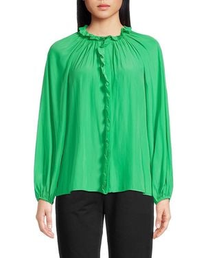Kobi Halperin Aster Ruffled Blouse - Green