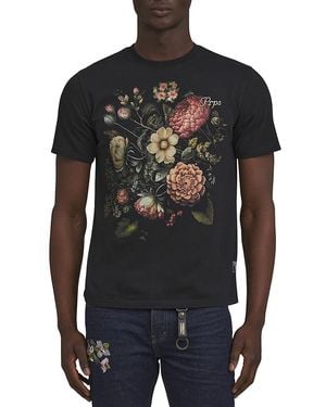 PRPS Pillar Tree Floral Graphic Cotton T-shirt - Black