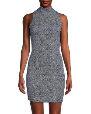 Greyson Nova Labyrinth Double-Face Knit Dress - Grey