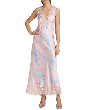 LoveShackFancy Serene Slip Maxi Dress - Pink
