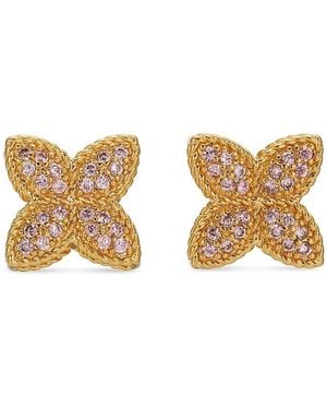 Eye Candy LA Luxe Sophia Goldtone & Cubic Zirconia Flower Stud Earrings - Natural