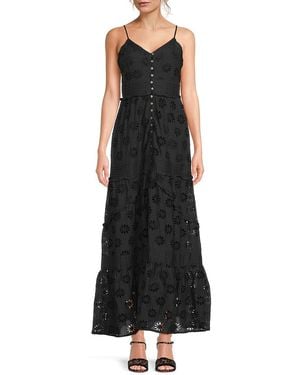 Rails Henrietta Eyelet Cotton Maxi Dress - Black