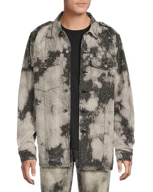 Cout de la Liberte Ian Rigid Acid Wash Denim Jacket - Grey