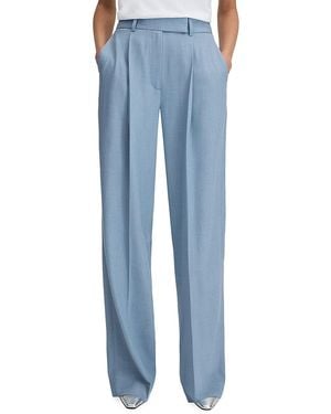 Reiss June Pleated-Front Relaxed Pants - Blue