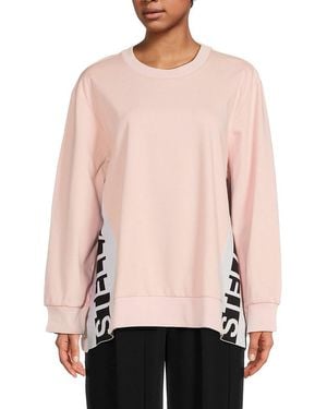Stella McCartney Logo Tape Cotton Sweatshirt - Pink