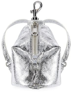 Rebecca Minkoff Mini Julian Backpack Keychain - White