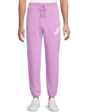Avirex Script Logo Cotton-blend Sweatpants - Pink