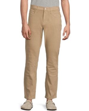 Hudson Jeans Stretch Cotton-Blend Slim Straight Jeans - Natural