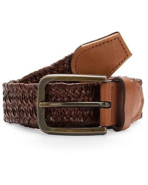 Allen Edmonds Braided Leather Belt - Brown