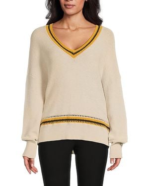 Rag & Bone Meghan Crochet Trim Cotton-Blend Jumper - Natural