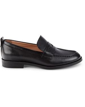 Cole Haan Stassi Leather Penny Loafers - Black